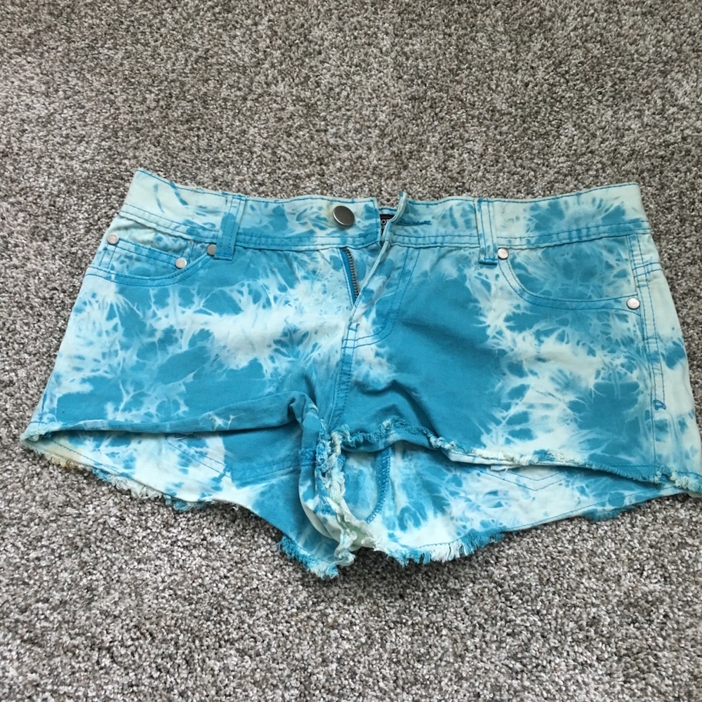 Blue Tie Dye Shorts